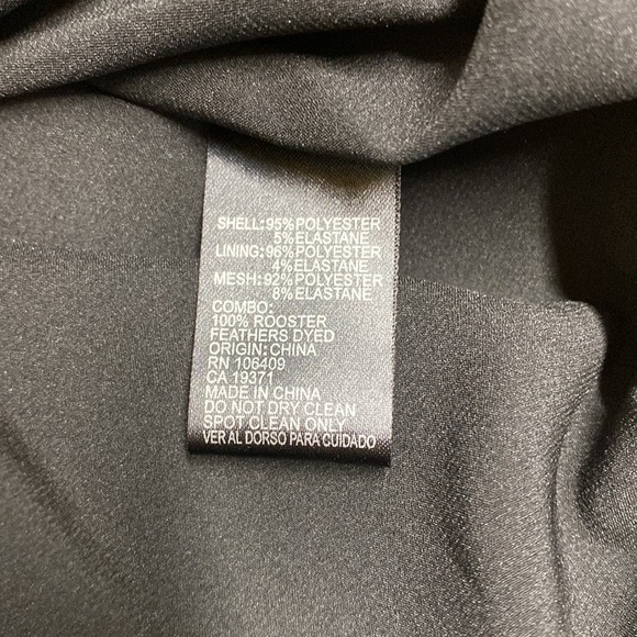 Tahari ASL Illusion Velour Mesh Feather Skirt Cocktail Dress Sz 2 - Picture 11 of 12